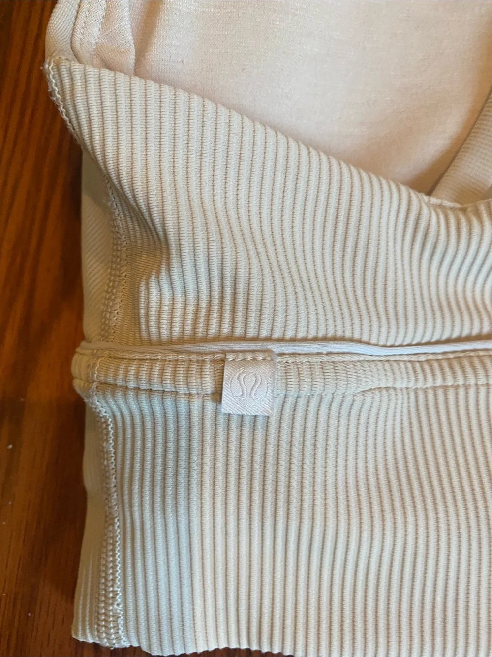 Lululemon ribbed sports bra.